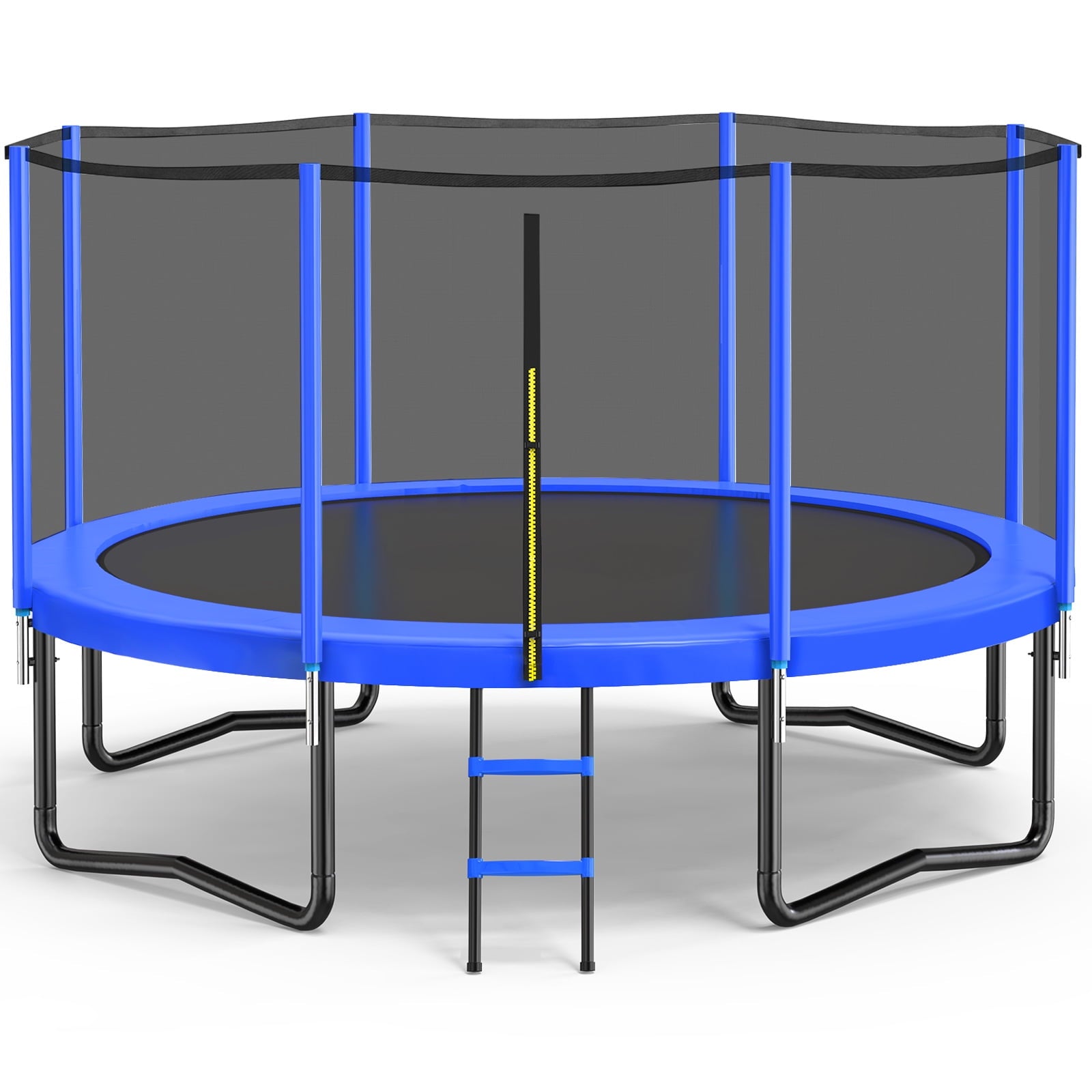 14FT 12FT 10FT 8FT Trampoline for Kids and Adults, 450 LBS Weight Capacity, with Safety Enclosure Net, Ladder, Heavy-Duty Galvanized Steel Frame, Outdoor Backyard Jumping Toy