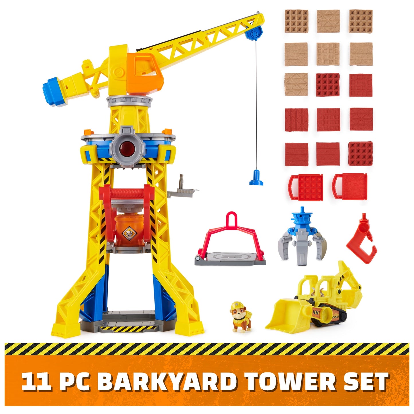 PAW Patrol,  Bark Yard Crane Tower Playset with Action Figure and Vehicle, for Kids Age 3 and Up