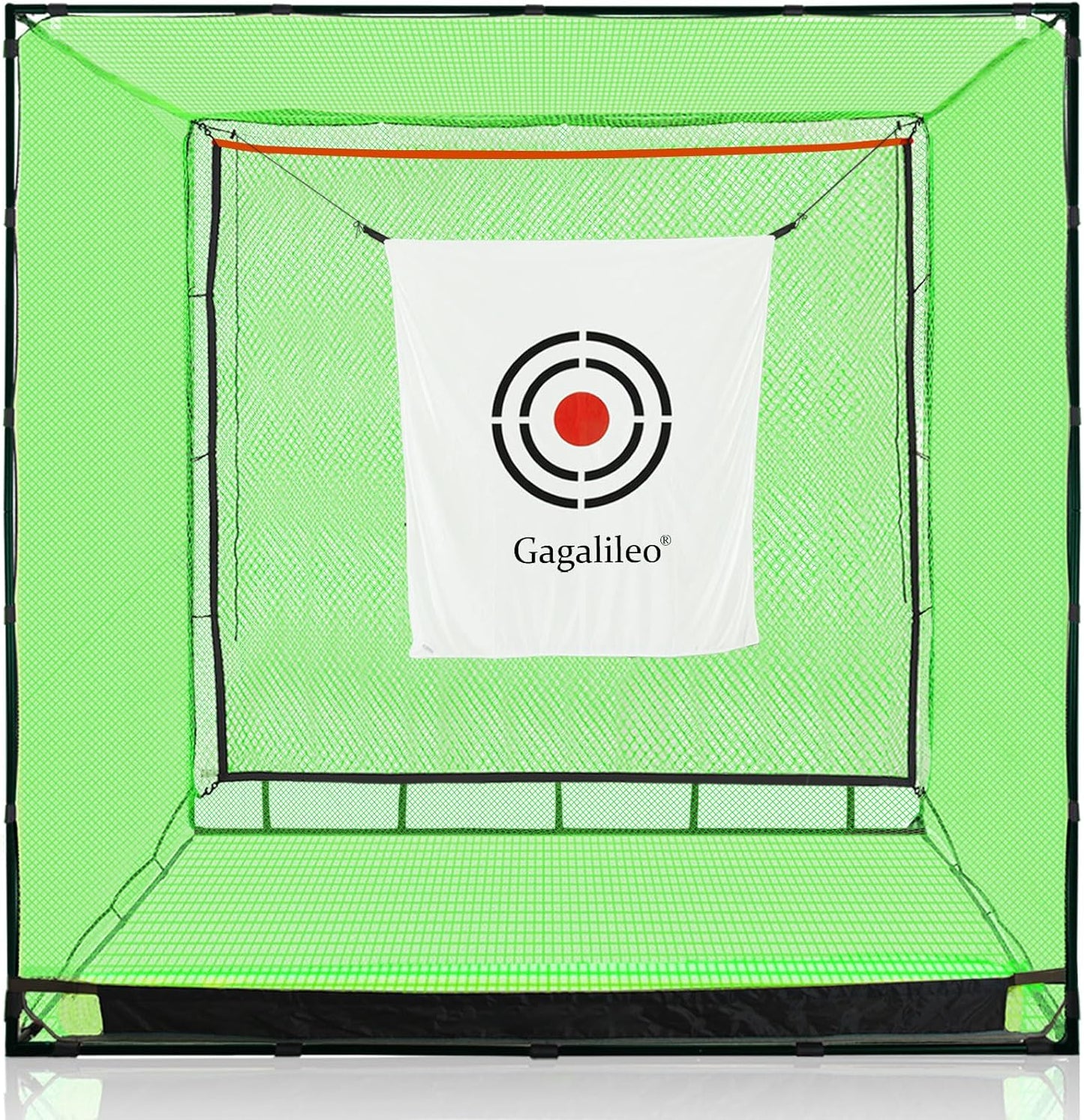 Golf Cage Net with Steel Frame and Target: 10X10X10FT Heavy Duty Practice Net for Backyard Driving & Indoor Driving Range Outdoor Training