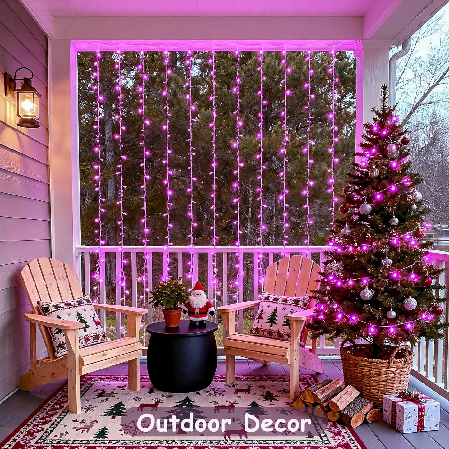 300 LED Curtain Lights Plug in with Remote, 9.8X9.8Ft Pink Valentine Lights Lights Indoor, 8 Modes Pink Christmas String Lights for Bedroom Window Wall Party Proposal Valentine'S Day Decor