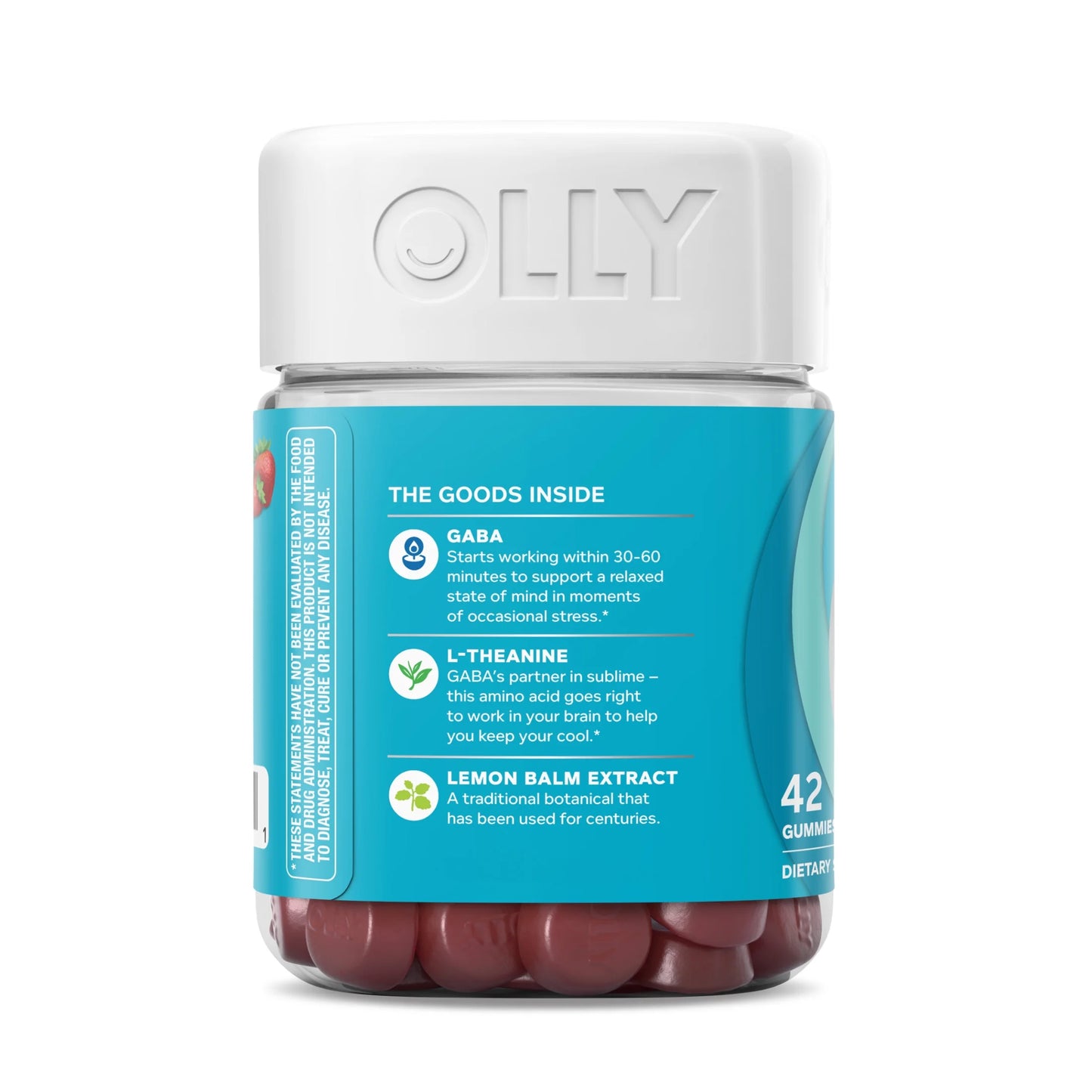 Goodbye Stress Gummy, Stress Support, GABA, L-Theanine, Lemon Balm, Chamomile, Berry, 42 Ct