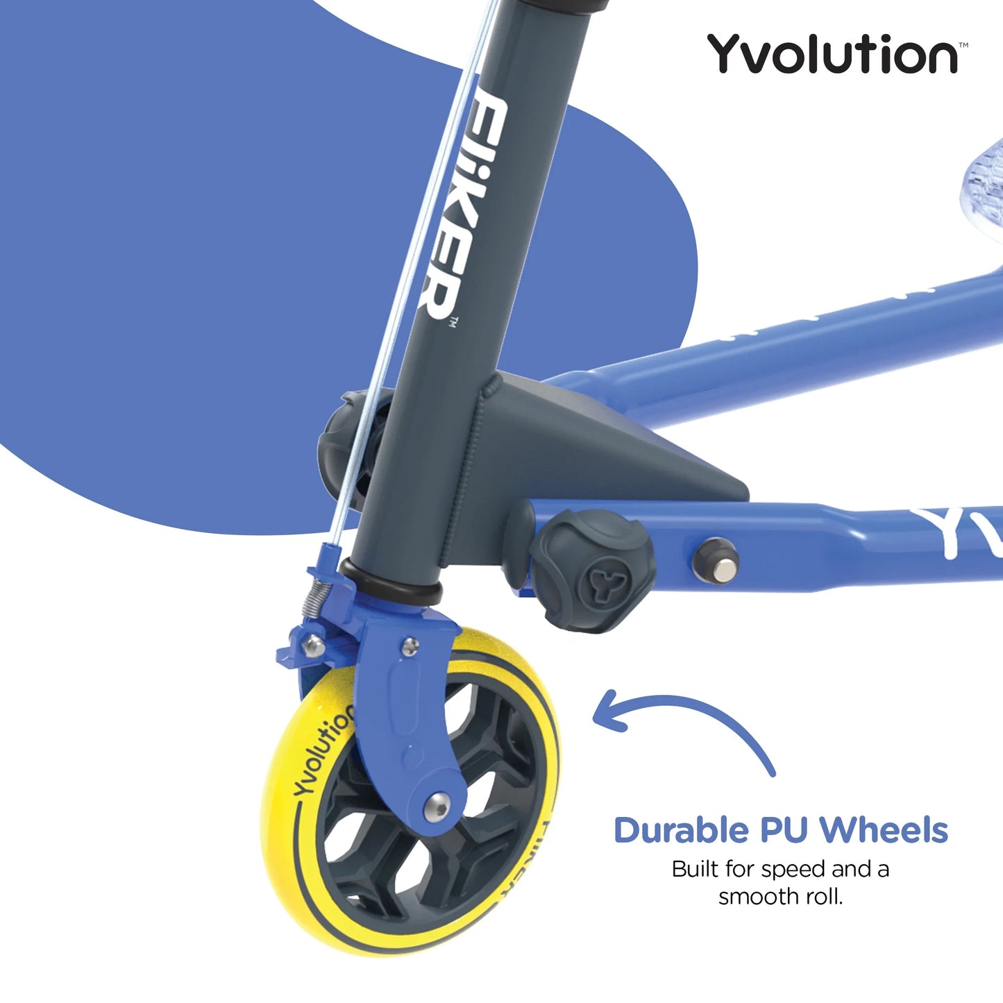 Fliker Air A3 3 Wheels Kids Drift Wiggle Scooter for Boys and Girls Ages 7+ Years (Blue)