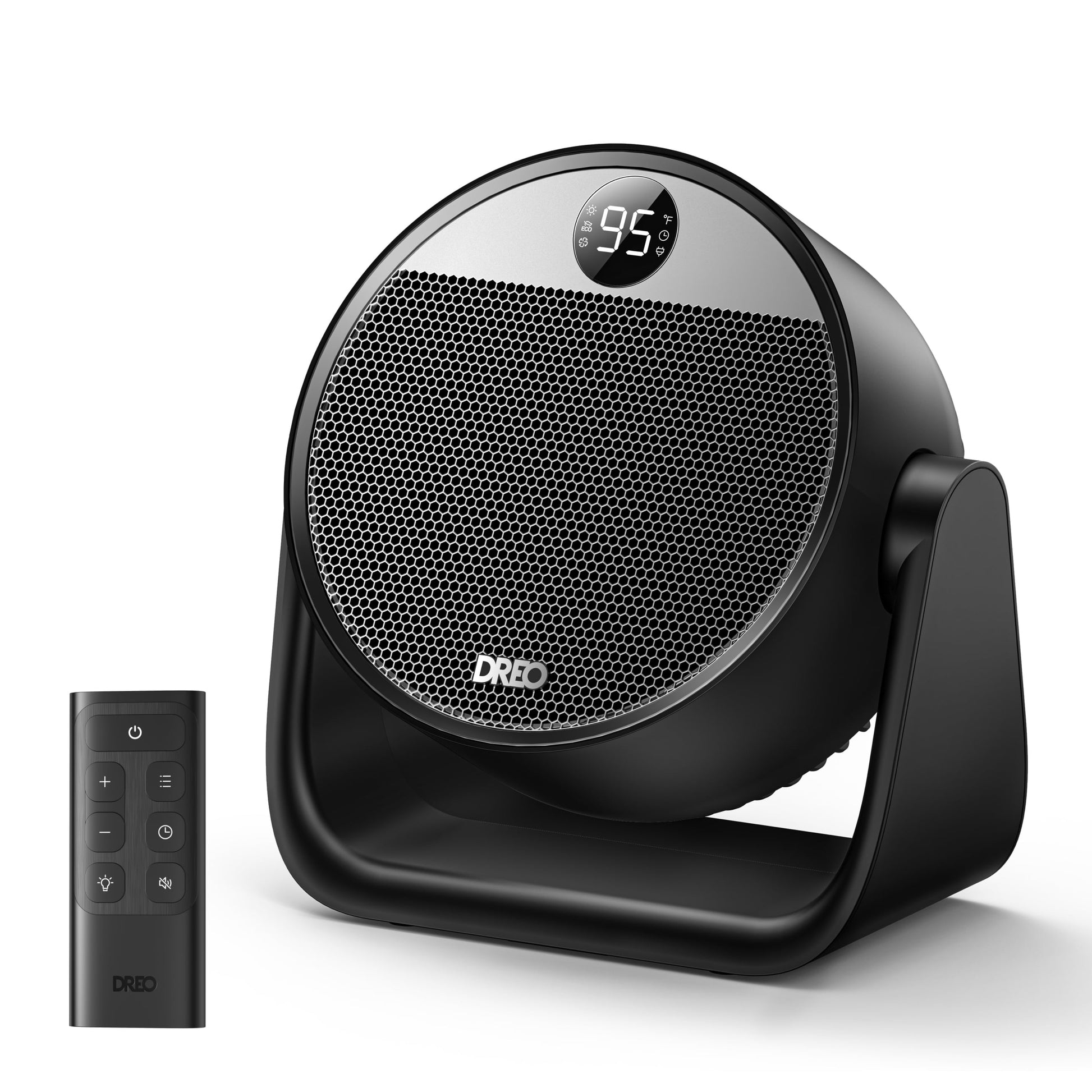 Heater, Space Heater with 60° Adjustable Tilt, 1500W Electric Heaters for inside with Thermostat, 8 Safety Protections, 12H Timer, 3 Modes, Remote, Portable Heater for Home, Office
