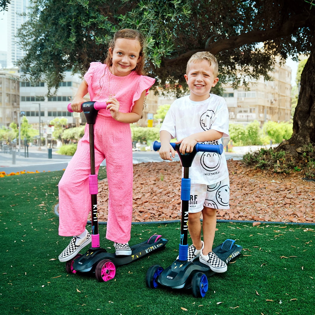 Foldable 3-Wheel Electric Scooter for Kids, Adjustable, Age 2-9, 5Mph, Lights, 10 Miles Range, Charger Included