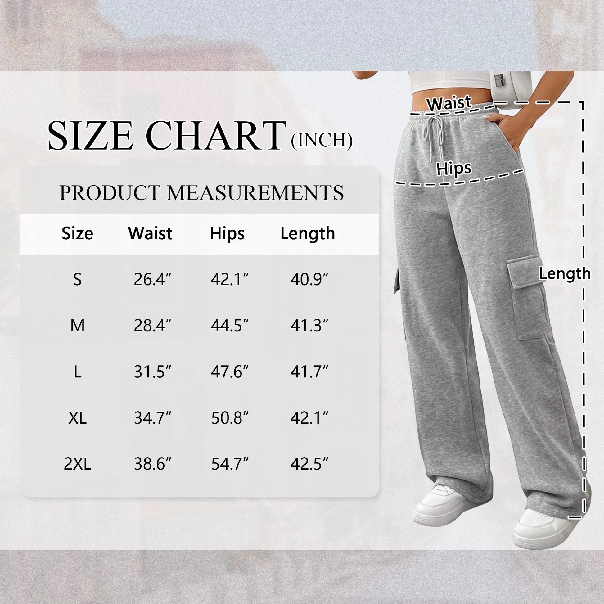 Womens Cargo Sweatpants Baggy Fleece High Waisted Joggers Sweat Pants Athletic Pants with Pockets