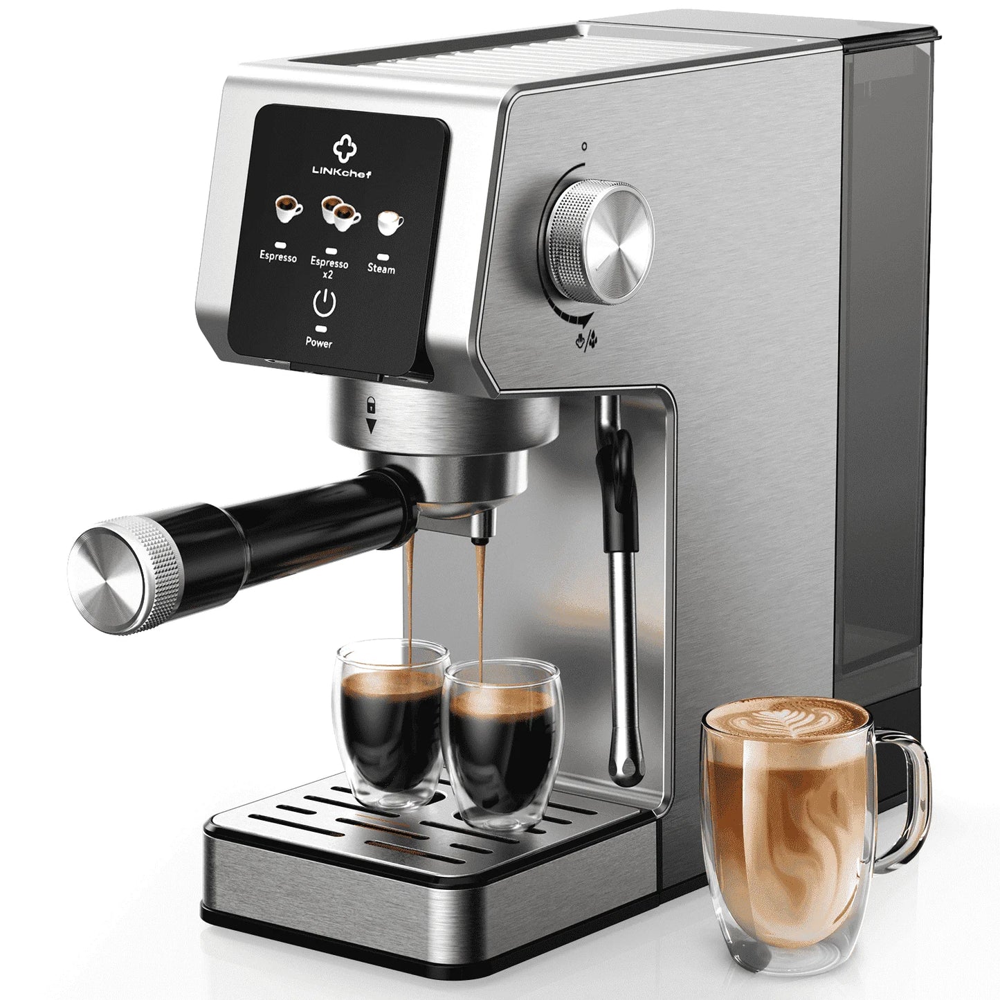 Espresso Machine 20 Bar, Professional Espresso Maker with Milk Frother Steam Wand