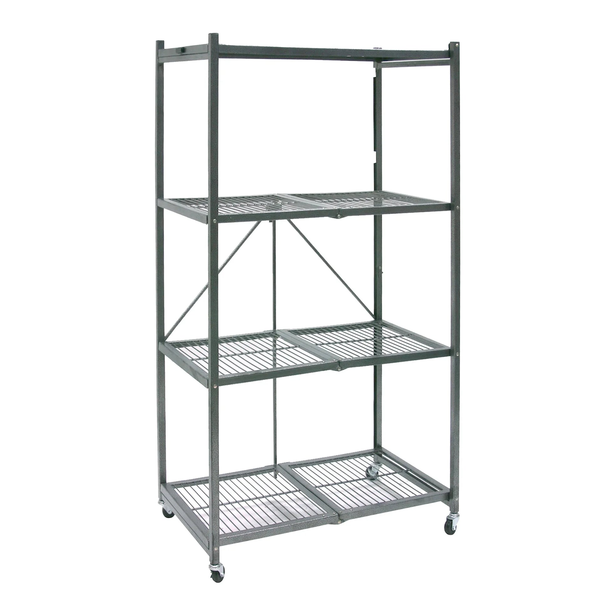 4-Shelf R5 Series Storage Rack with Wheels, Gray