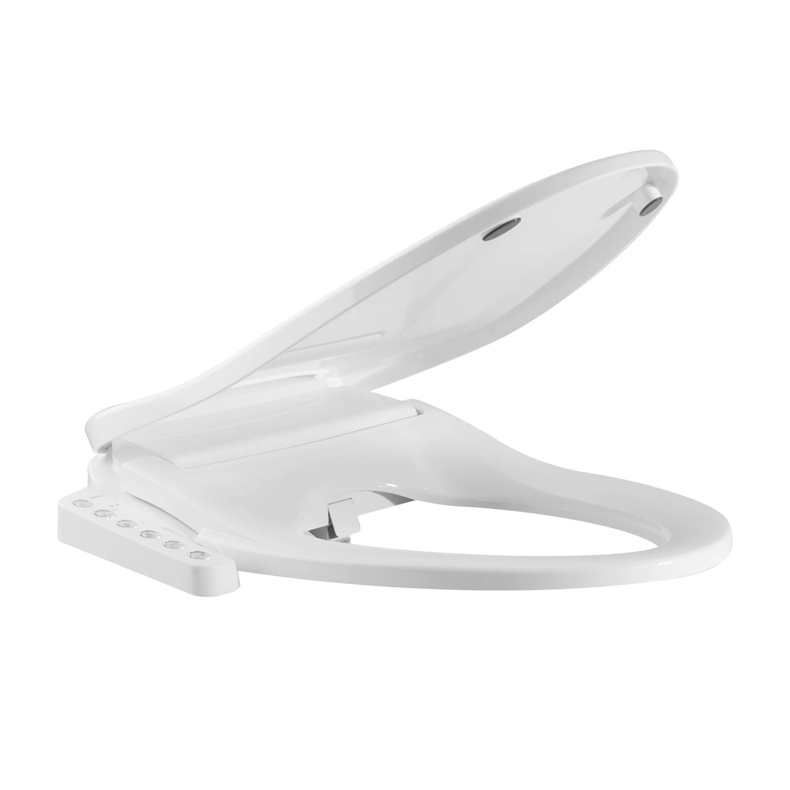 Ecofilck Electric Smart Toilet Seat, Instant Heating & Warm Air Dryer, Adjustable Water Temp ＆ Pressure, Nozzle Self-Clean, Feminine Wash, Slow-Close Lid, Night Light, Enlogated