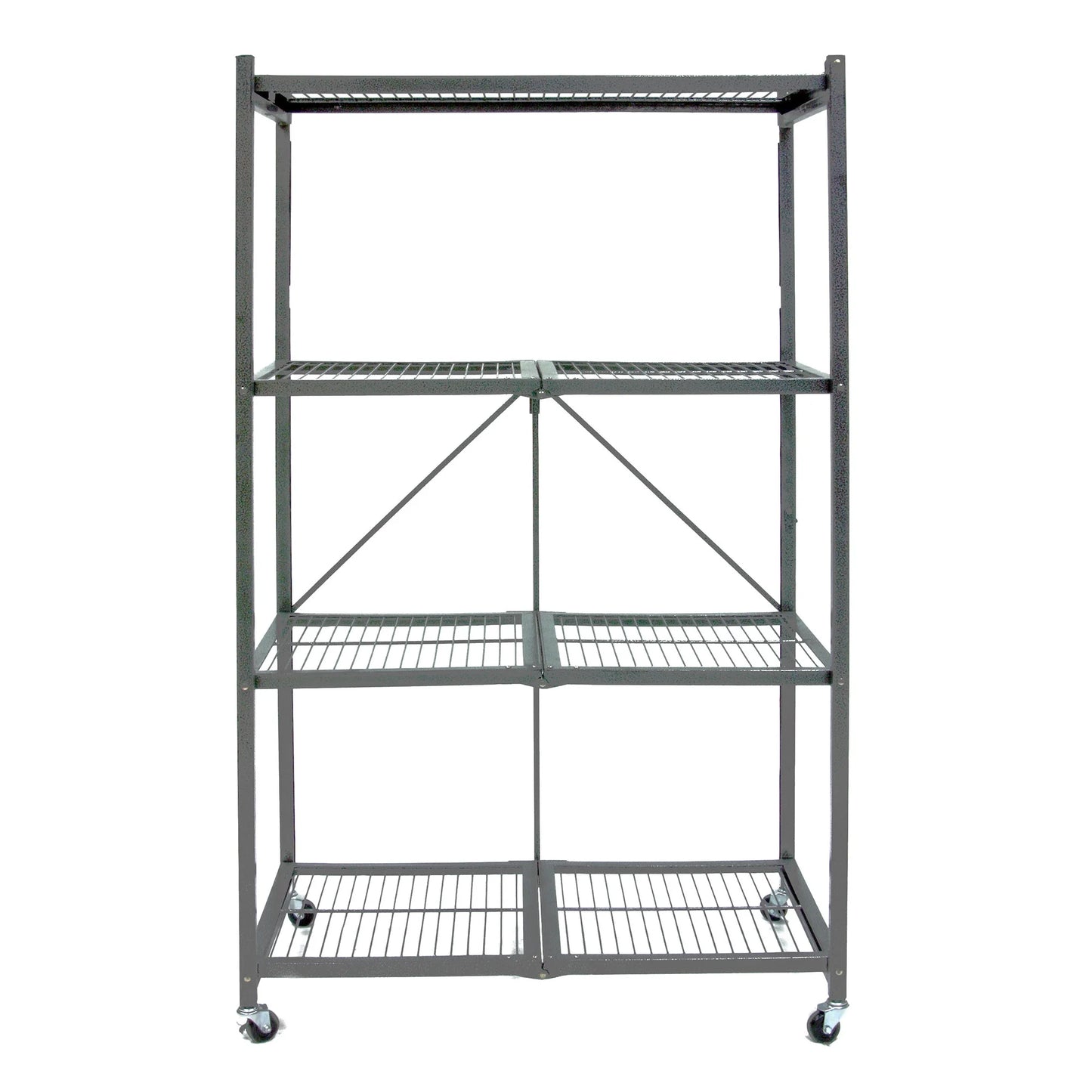 4-Shelf R5 Series Storage Rack with Wheels, Gray