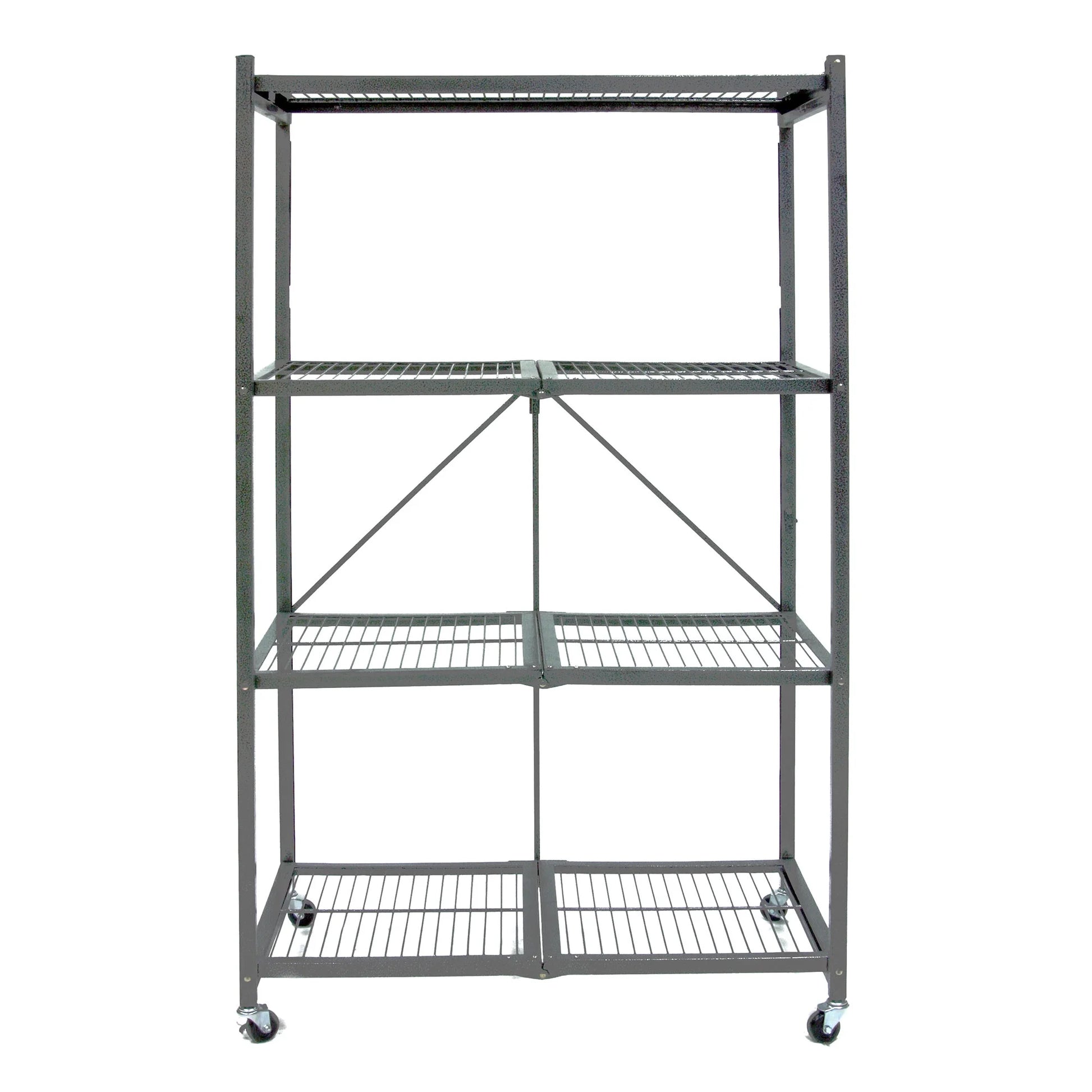 4-Shelf R5 Series Storage Rack with Wheels, Gray