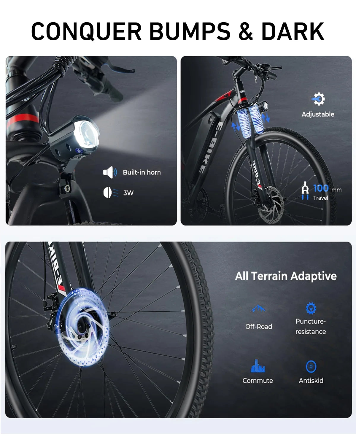 Electric Bike for Adults 750W Peak Motor, 25 Mph Ebike, 26" Tire Electric Bicycles with Max 15° Uphill, 36V 12Ah Battery, 45 Miles PAS Range, E Bikes for Adults and Teens,E-Mountain Bike, UL 2849