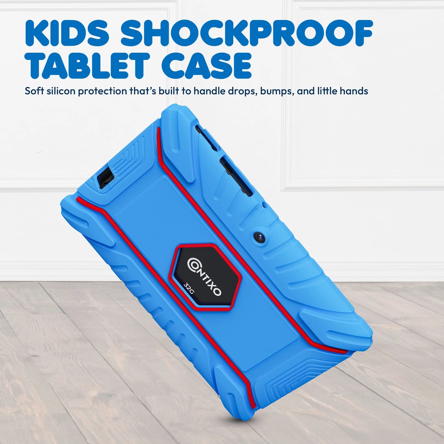 7" Kids Tablet 2025 Model with Epic! & Lingokids, Educational Android Tablet for Kids 3-12, 32GB, Parental Controls, Kid-Proof Case – Blue