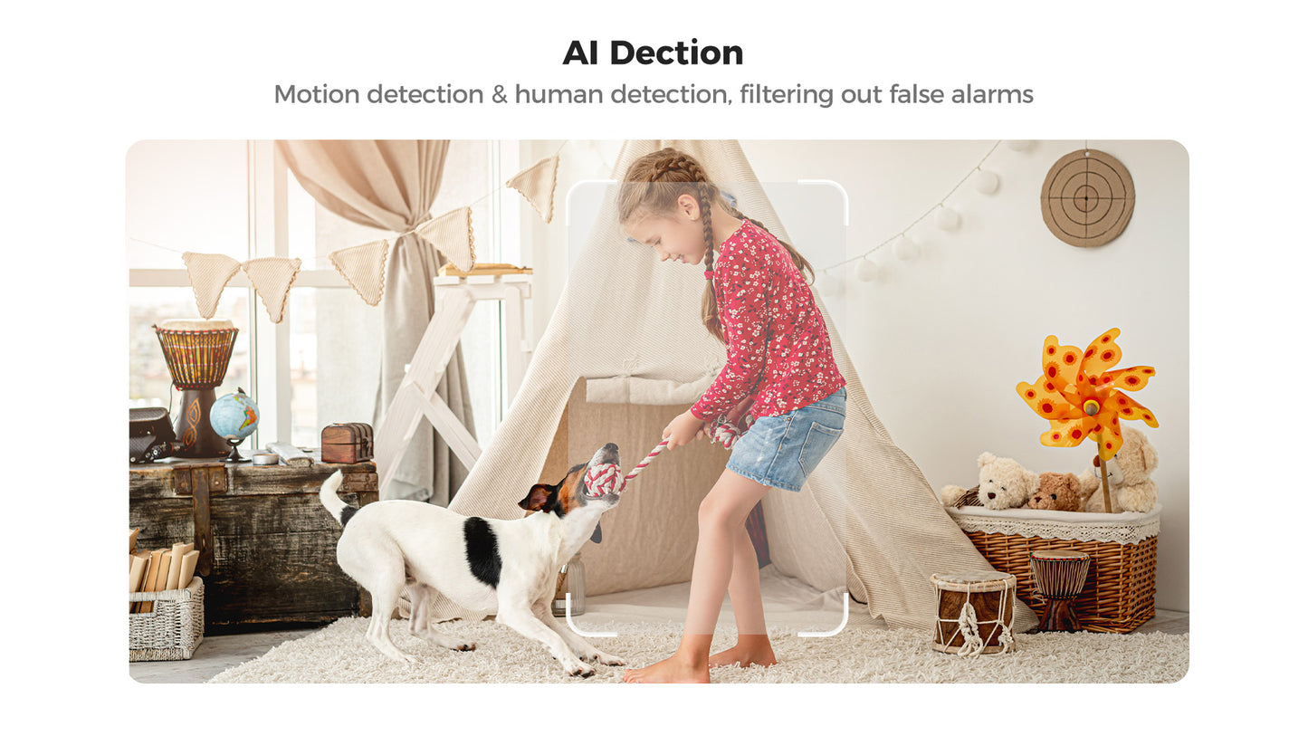 8MP Pixel 4K Smart Home Indoor Security Camera, 2.4G WIFI with Night Vision,Motion Detection for Baby and Pet Monitor, Cloud & SD Card Storage, Works with Alexa& Google Assistant P160M