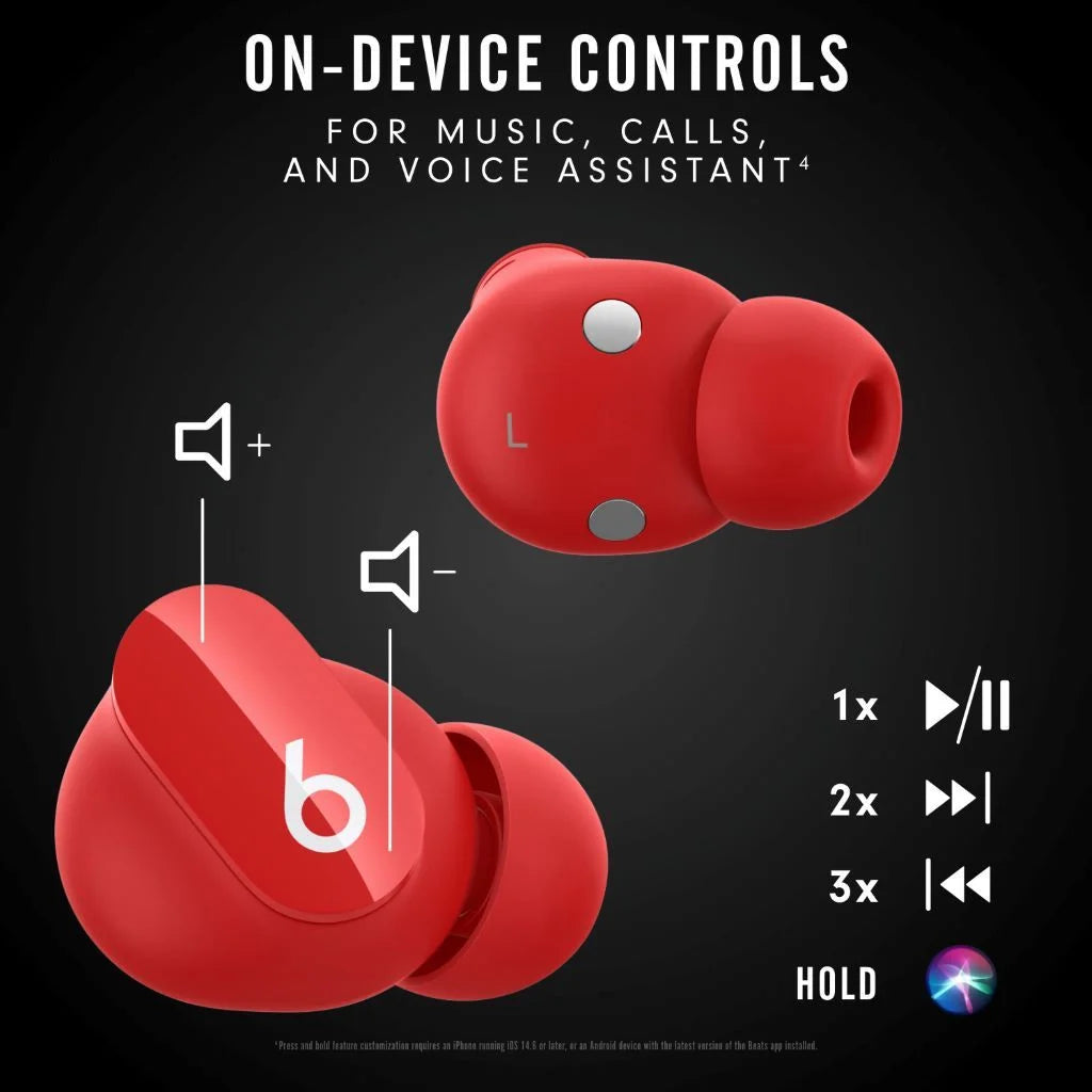 Studio Buds True Wireless Bluetooth Earbud Headphones Type, Red