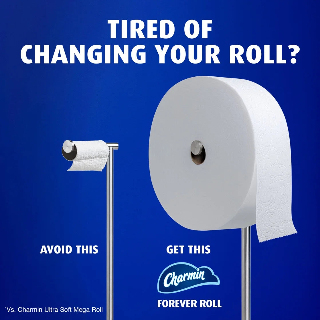 Toilet Paper Ultra Soft, Forever Roll Starter Kit, 1 Holder, 2 Rolls, 2-Ply Bath Tissue