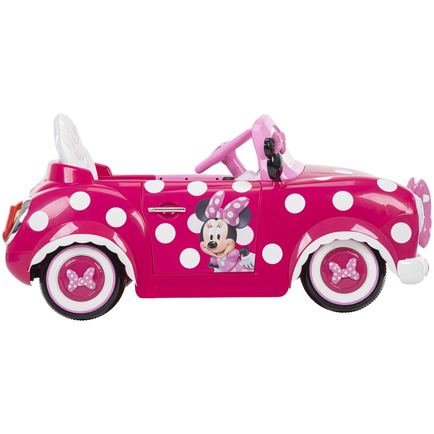6V  Disney Minnie Mouse Battery-Powered Ride-On Car, Kids Ages 3+ - Pink, One Unit