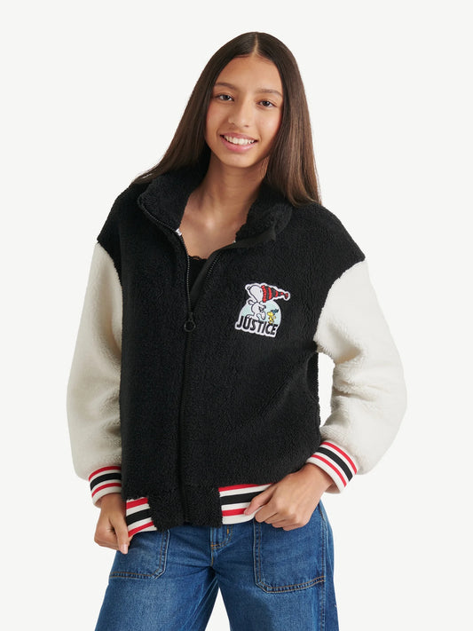 X Snoopy Girls Sherpa Jacket, Sizes XS - XLP