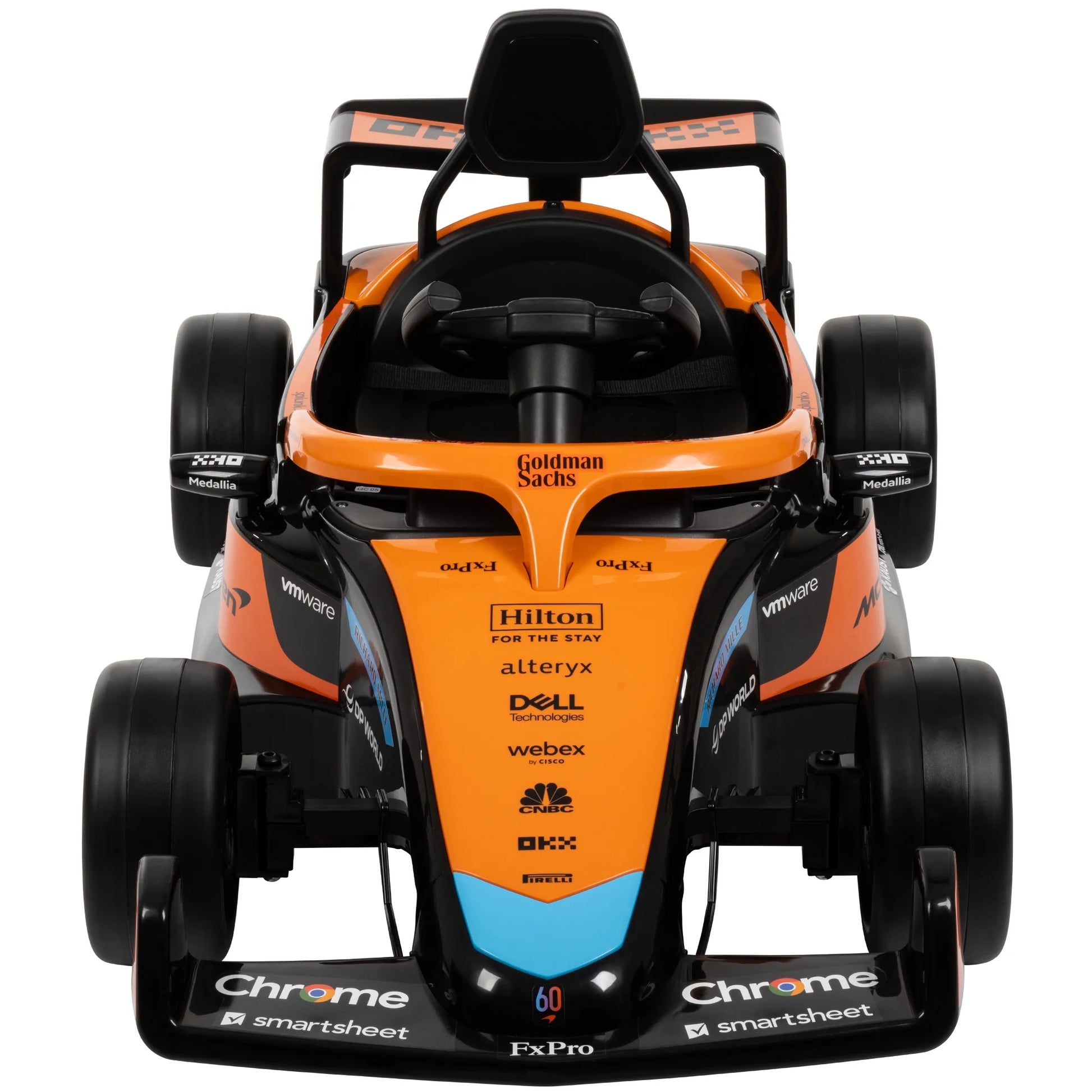 12V Mclaren Formula 1 Kids Ride-On Car with Remote Control, Ages 3–5, Black - One Unit