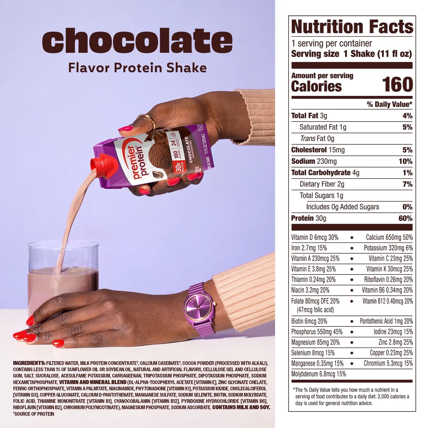 Shake, Chocolate, 30G Protein, 11 Fl Oz, 12 Ct
