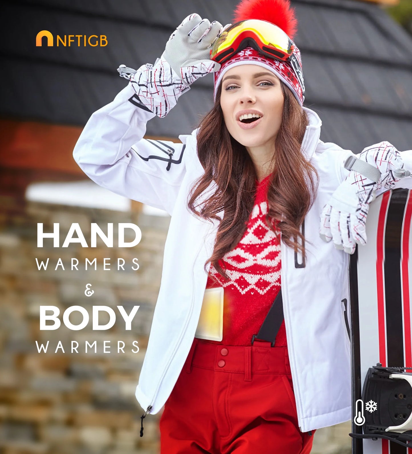Body Warmer Hand Warmers with Adhesive Backing, Disposable 85Pcs, Long Last Safe Heated 12H