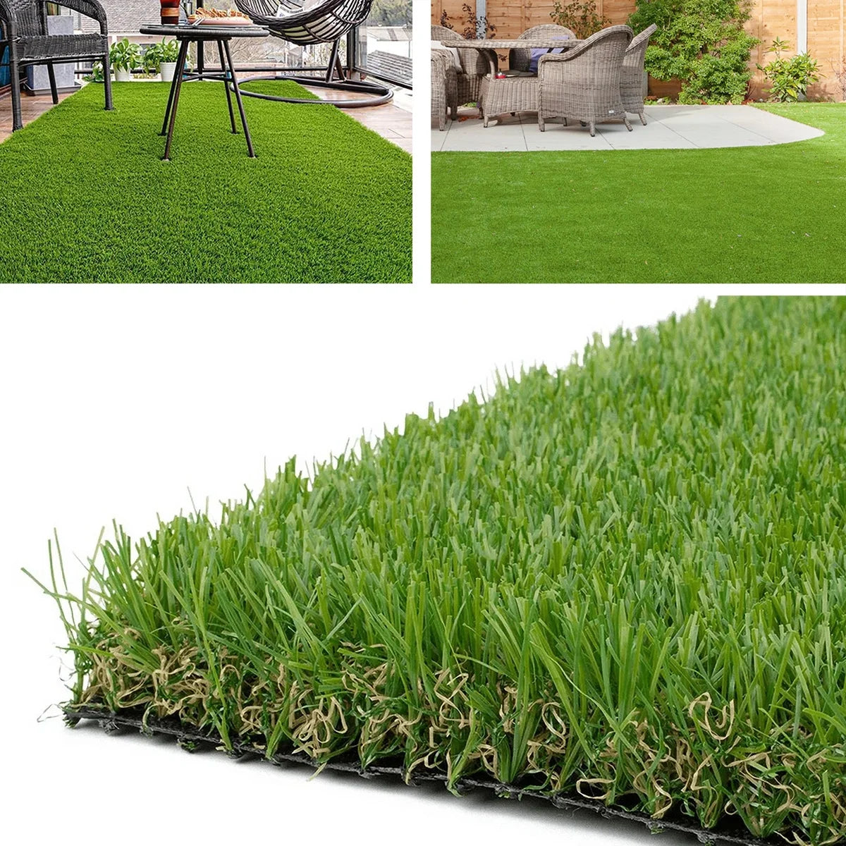 Premium Artificial Grass Turf 7' X 13' Green Realistic Fake Grass for Indoor Outdoor Landscape Customized Sizes Available