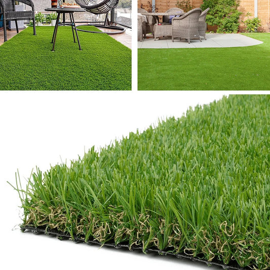 Premium Artificial Grass Turf 7' X 13' Green Realistic Fake Grass for Indoor Outdoor Landscape Customized Sizes Available