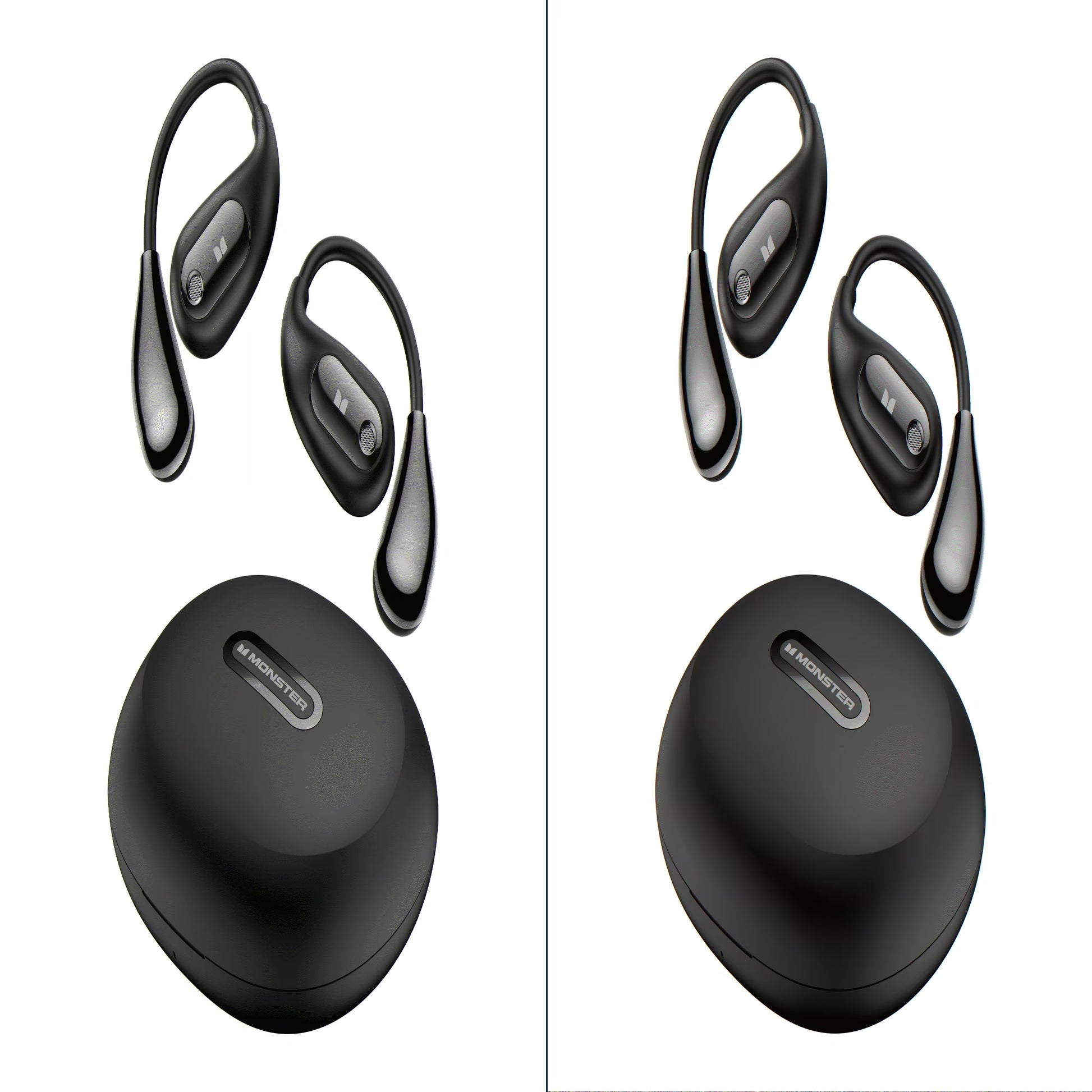 Open Ear Headphones, Bluetooth 5.4 Earphones Stereo Sound, Wireless Headphones 30 Hours Playback, Type-C Charging, Clear Calls, Waterproof Open Ear Earbuds,Black