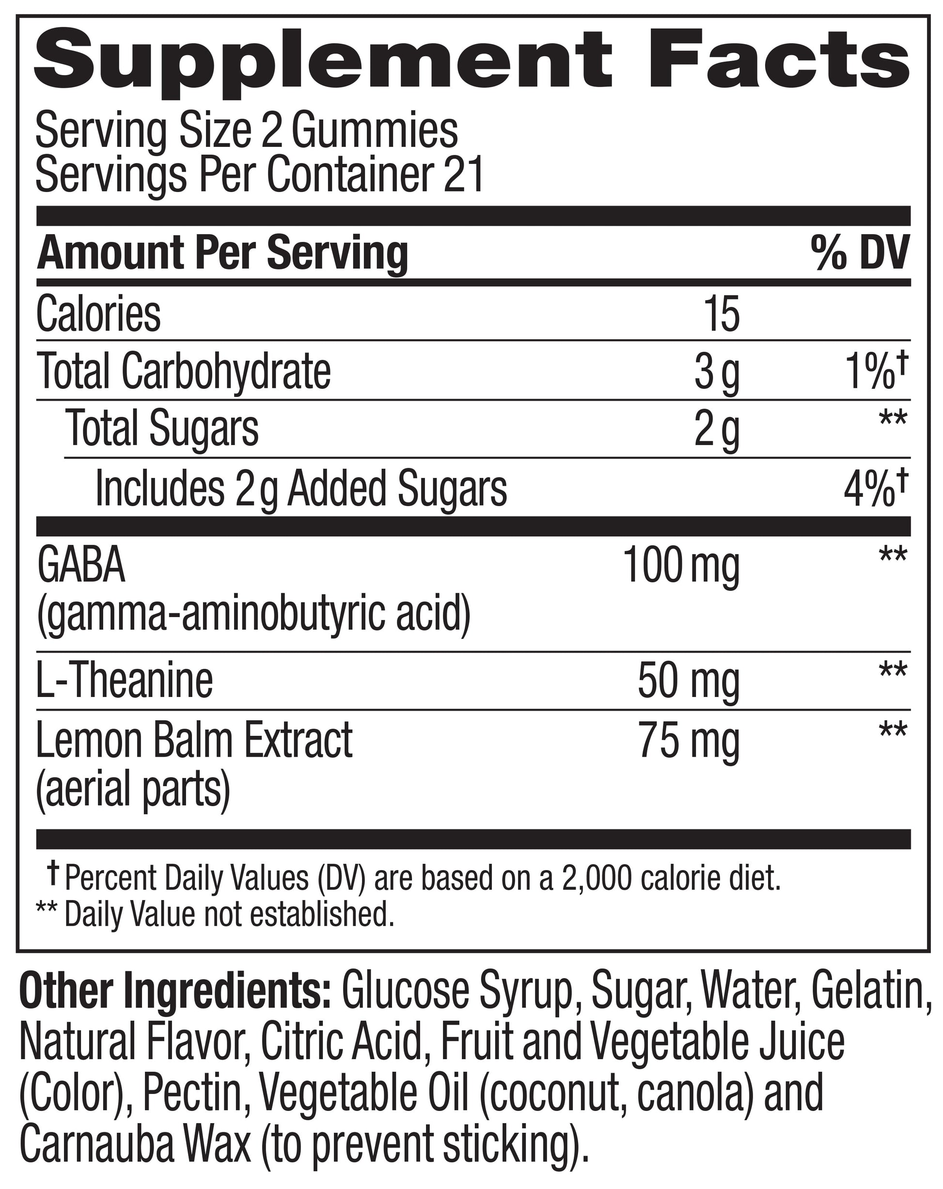 Goodbye Stress Gummy, Stress Support, GABA, L-Theanine, Lemon Balm, Chamomile, Berry, 42 Ct