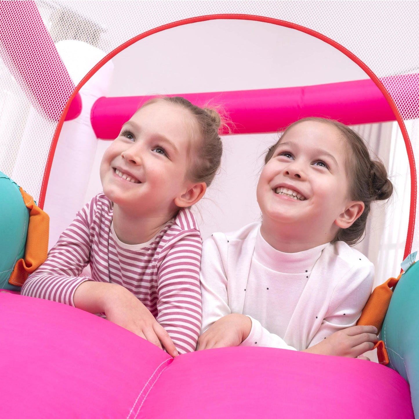 Bounce House with Extra-Wide Slide, Mesh Walls and Blower, Indoor/Outdoor, Ages 3+